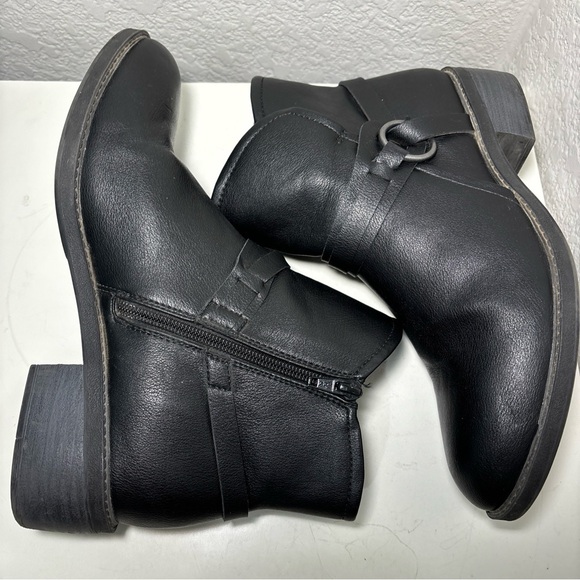 Baretraps Boots Womens 9.5 M Shanley Side Zip Ankle Bootie Black  Leather - Picture 6 of 7